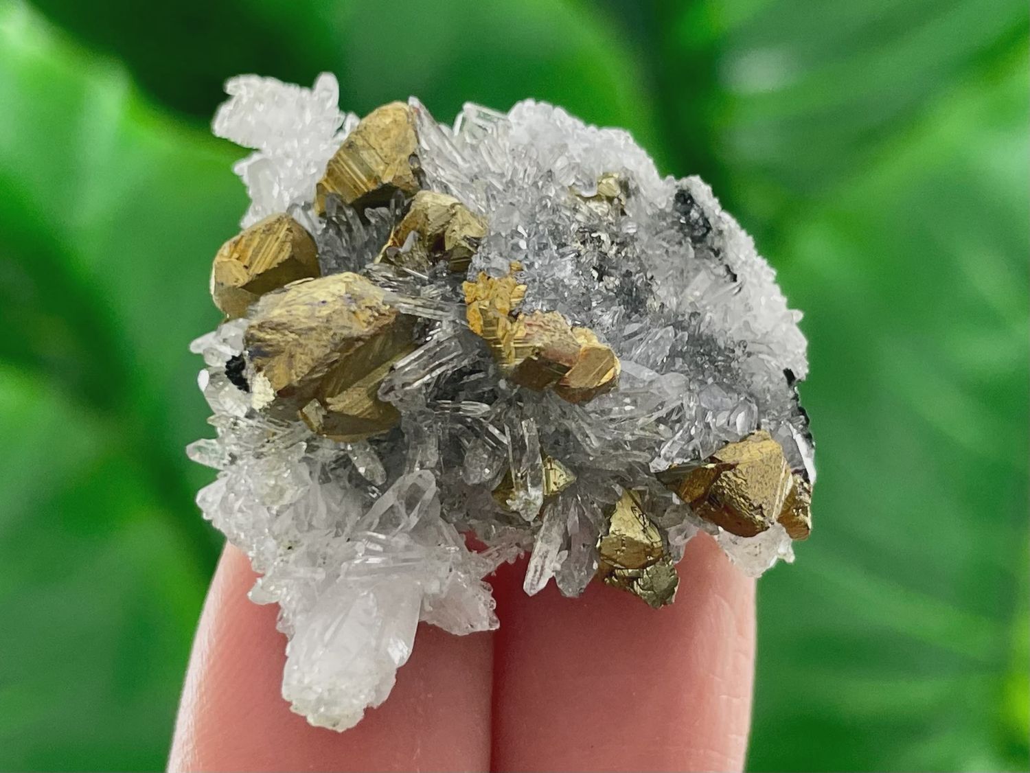 Transparent Quartz w/Chalcopyrite #2