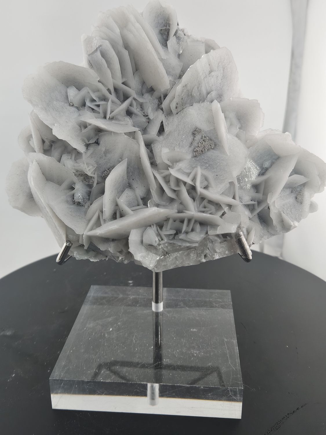 Rose Petal Calcite, w/stand.  Stunning!