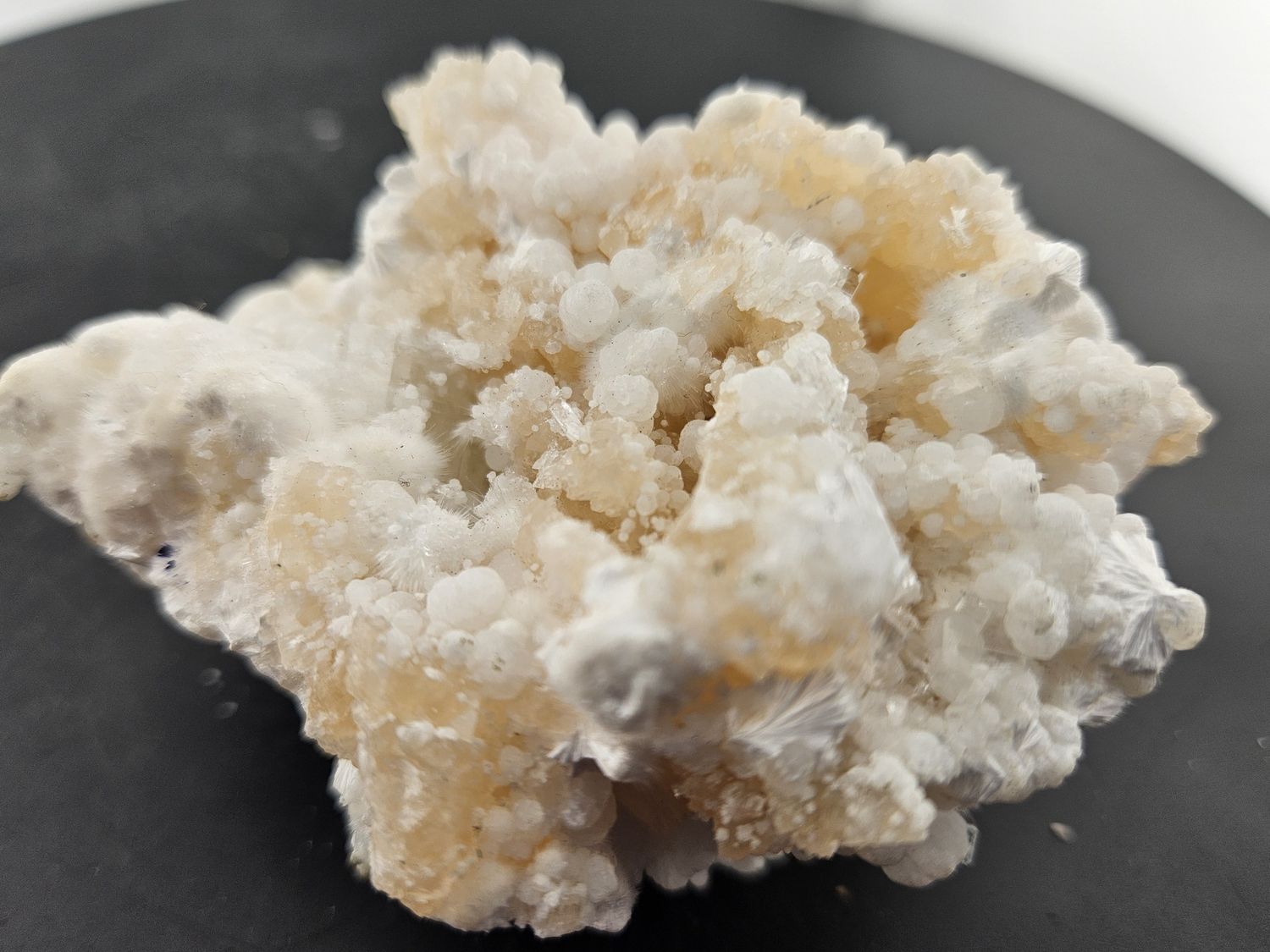 Okenite, Prehnite &amp; Quartz.  From India!