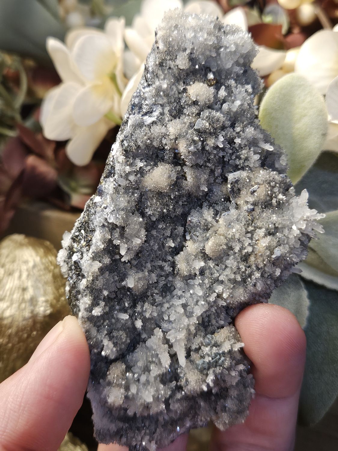 Quartz w/Galena &amp; Pyrite.  Double sided!