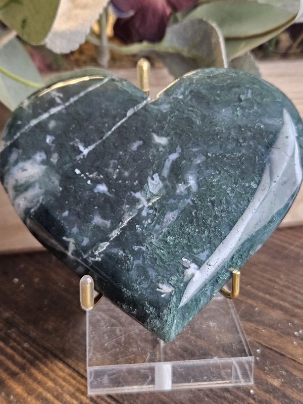 Forest Agate heart
