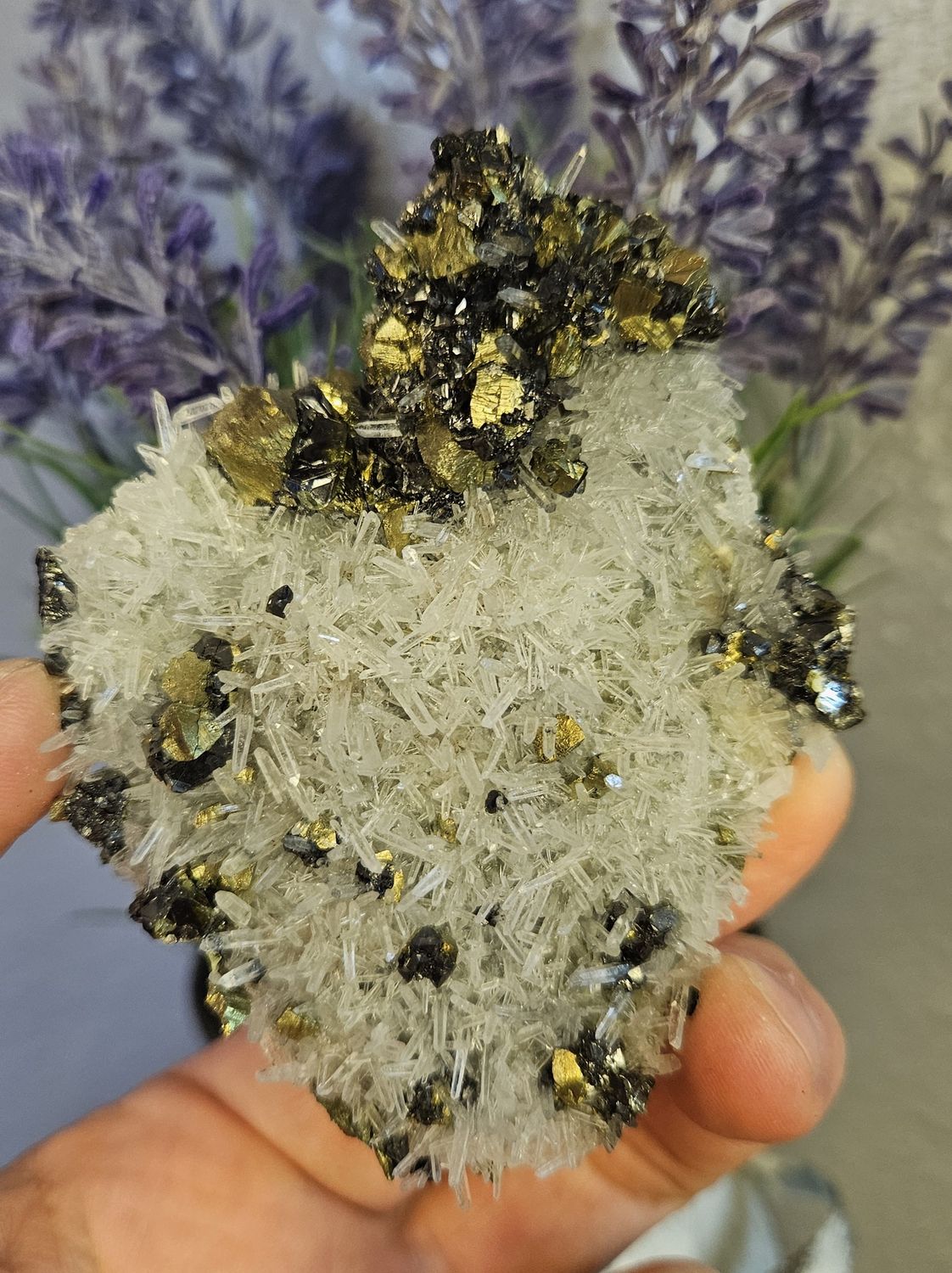 Needle Quartz w/Chalcopyrite &amp; Sphalerite