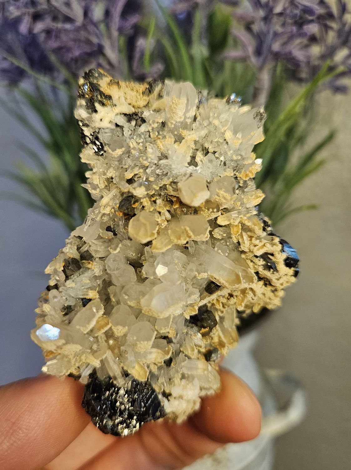 Quartz w/Calcite &amp; Sphalerite #2