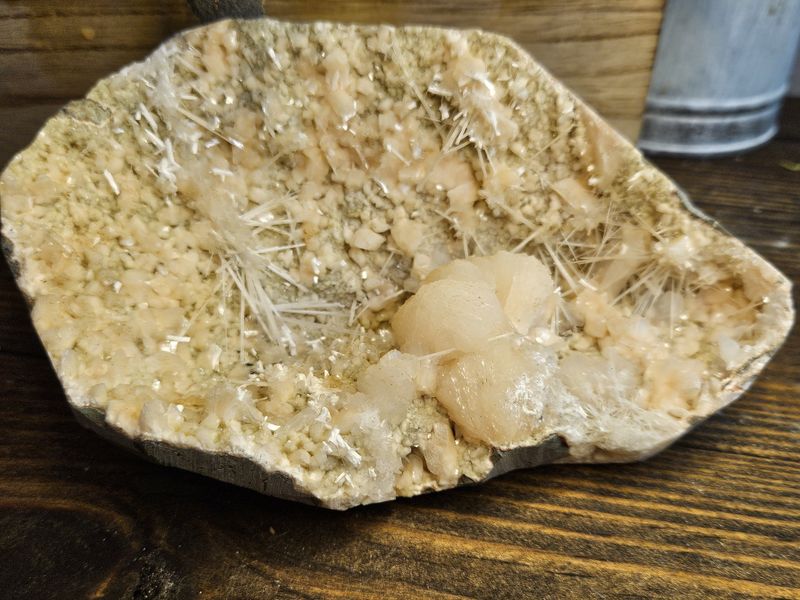 Scolecite Geode w/Heulandite.  From India