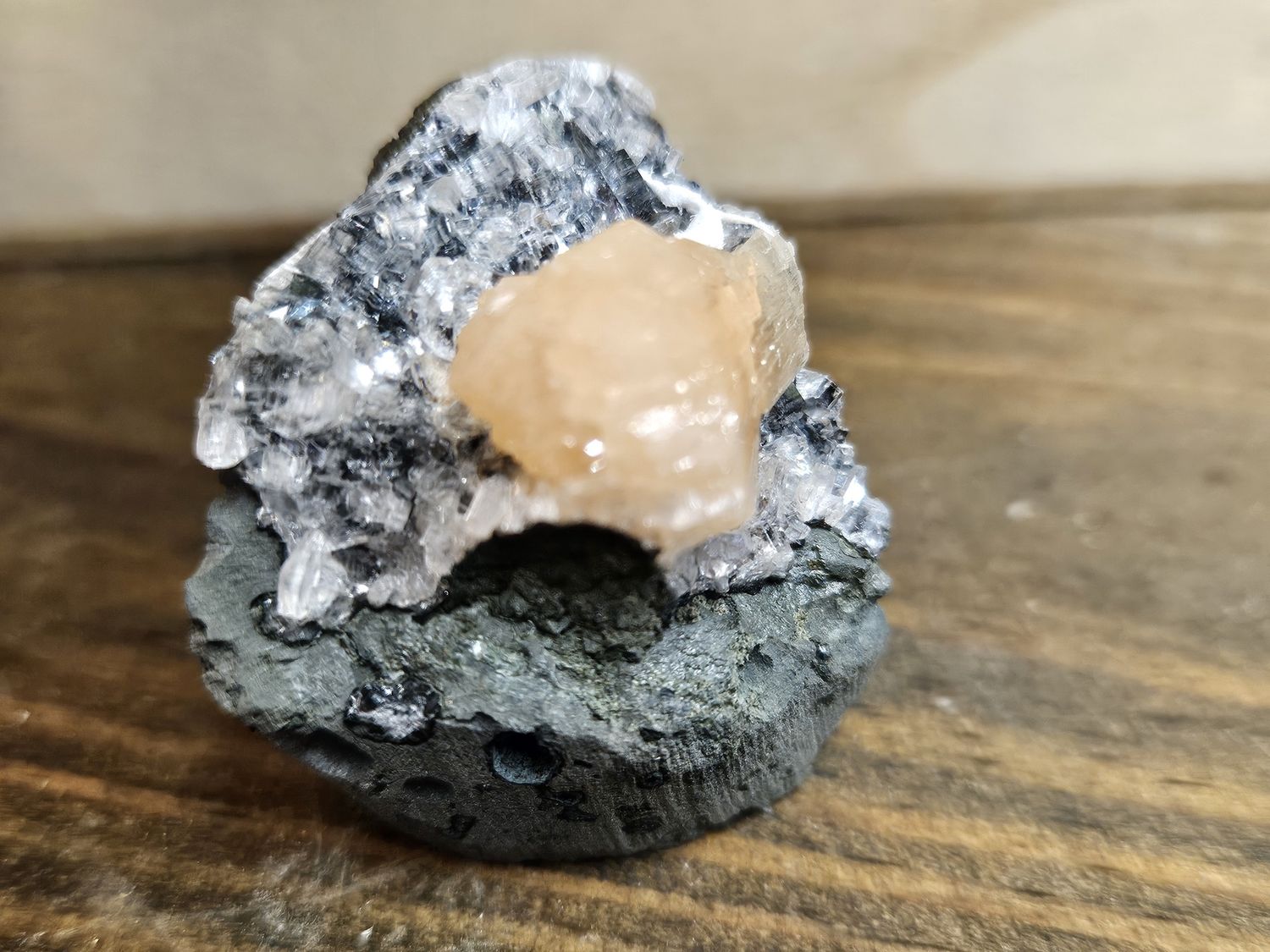 Stilbite w/Heulandite #13.  From India