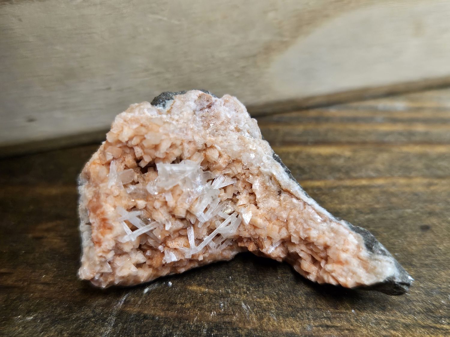 Scolecite w/Heulandite #2.  From India.