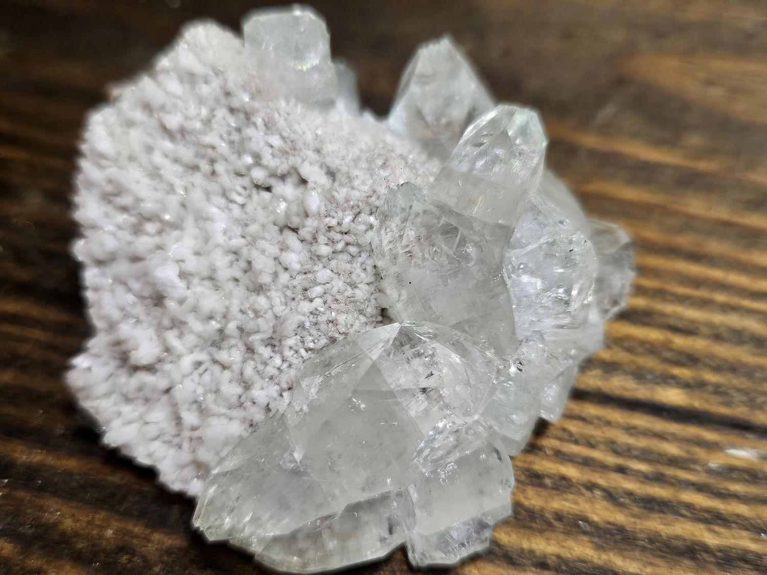 Apophyllite w/Stilbite &amp; Heulandite.  From India