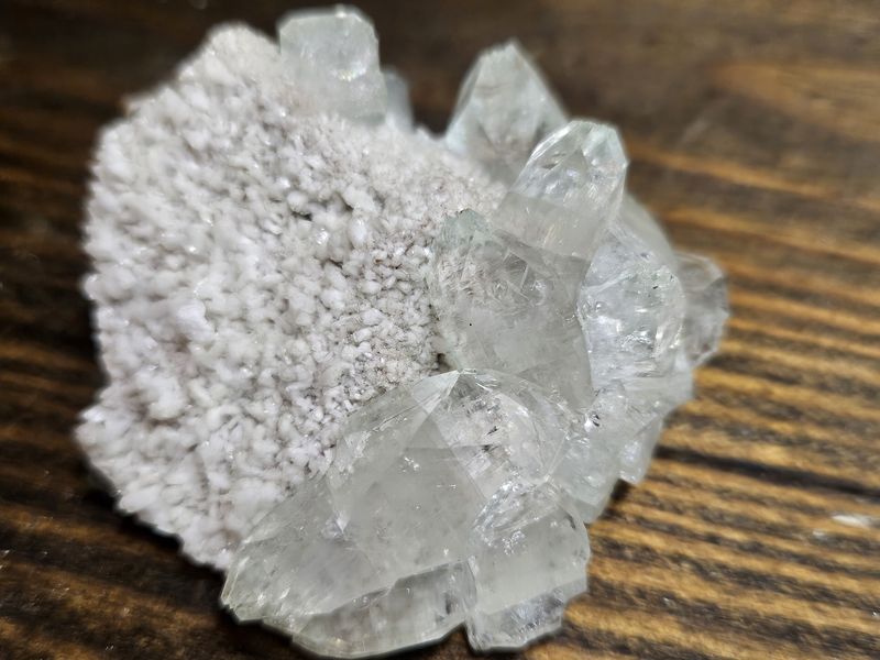 Apophyllite w/Stilbite &amp; Heulandite.  From India