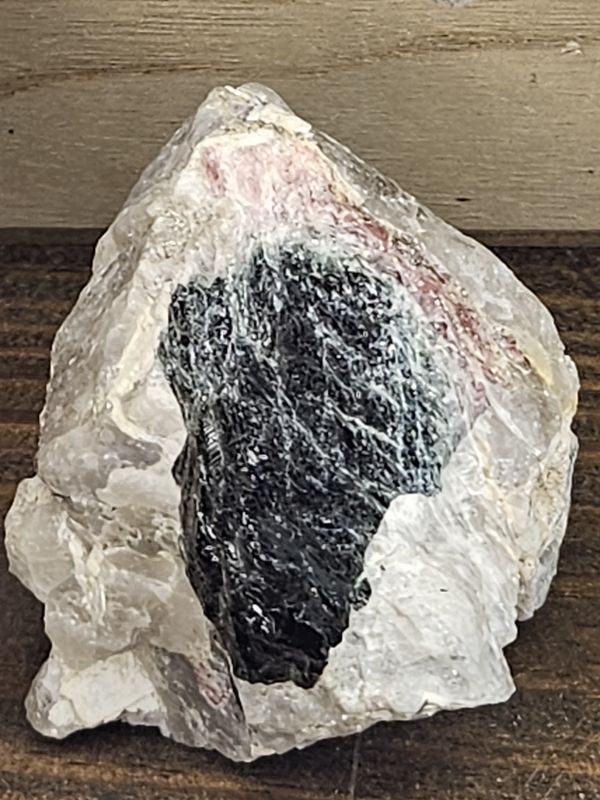 Pink &amp; Black Tourmaline w/Quartz