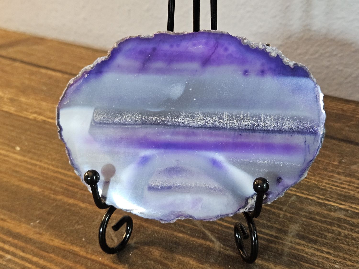 Deep Purple Agate Slice, very thick!