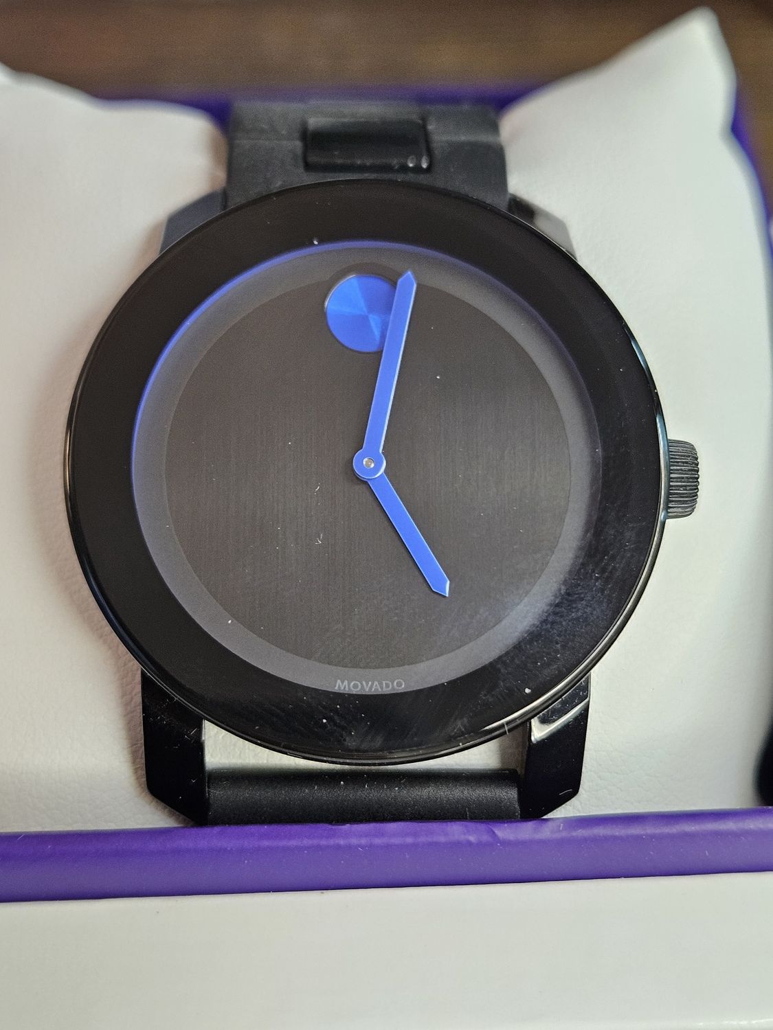 Movado Bold Blue Dial Mens Watch