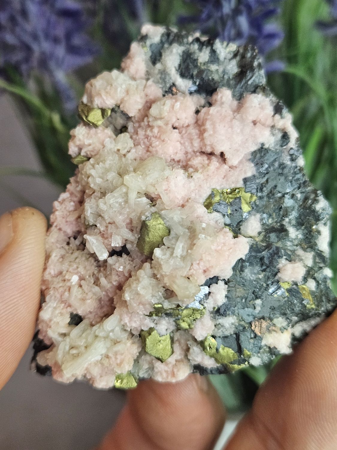 Rhodochrosite w/Pyrite