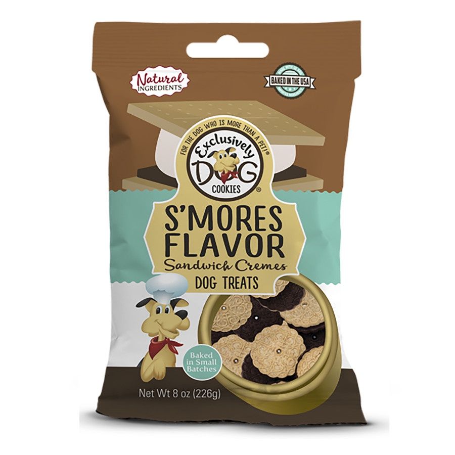 Exclusively Pet S&#39;mores Flavor Sandwich Cremes Dog Treats 1ea/8 oz