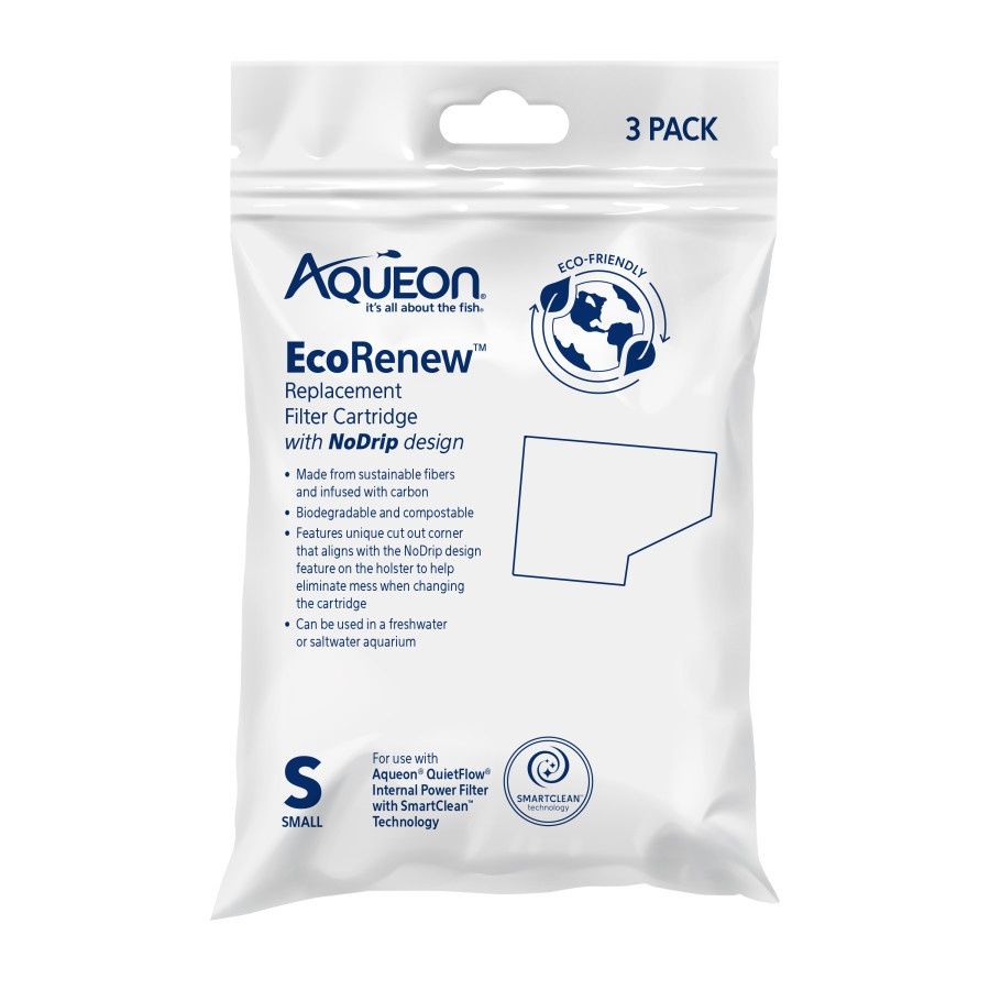 Aqueon EcoRenew™ Filter Cartridges 1ea/SMall 3 pk