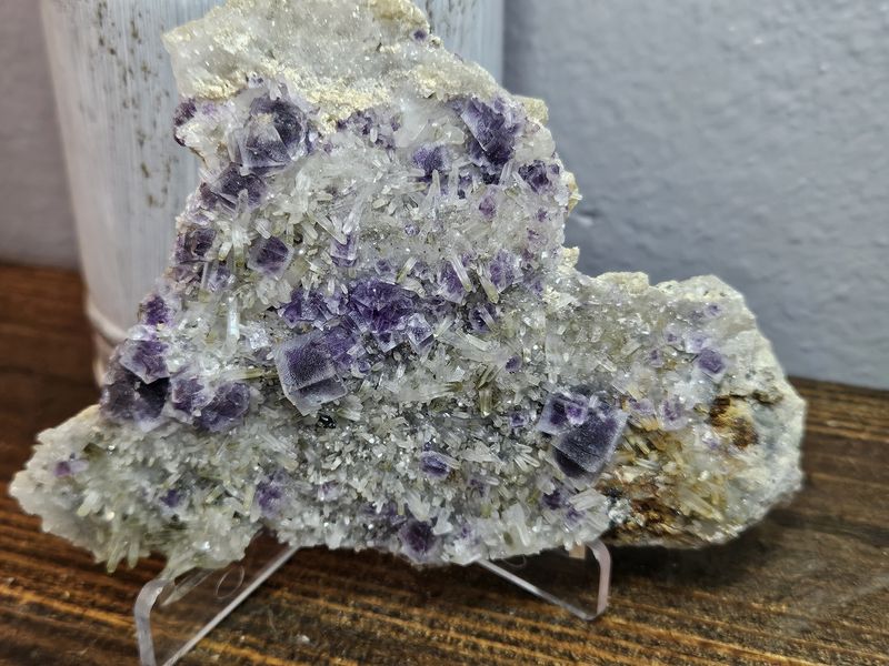 Purple Fluorite Crystals, w/Quartz, Chlorite &amp; Pyrite