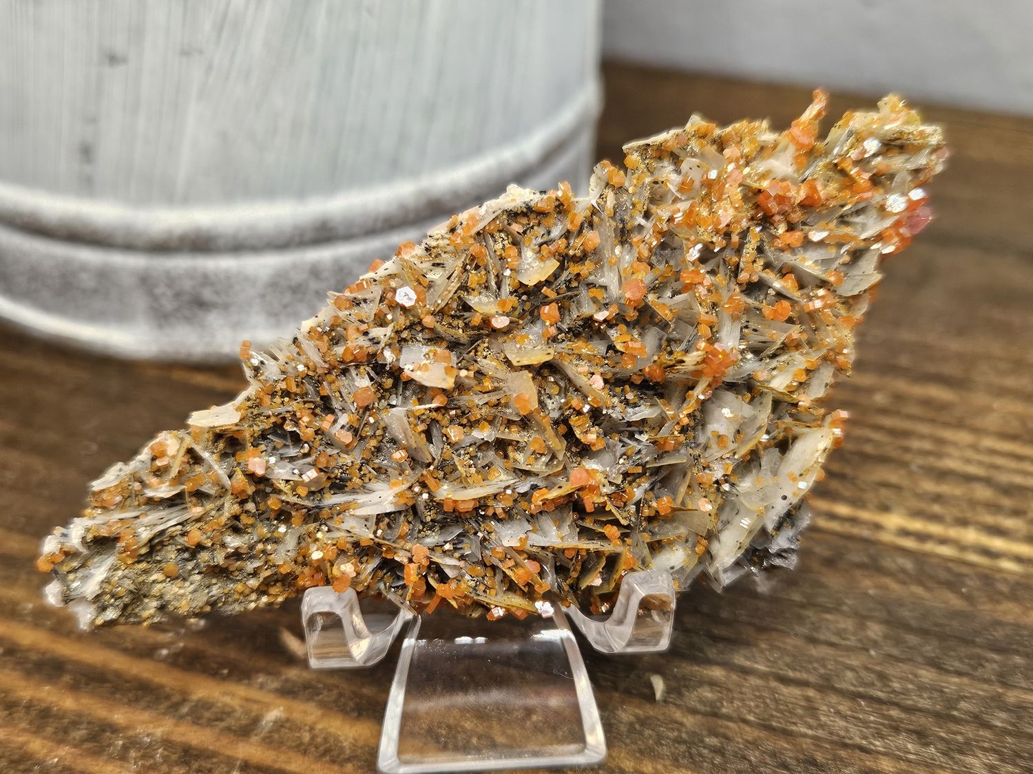 Vanadinite with Geothite and Barite #2