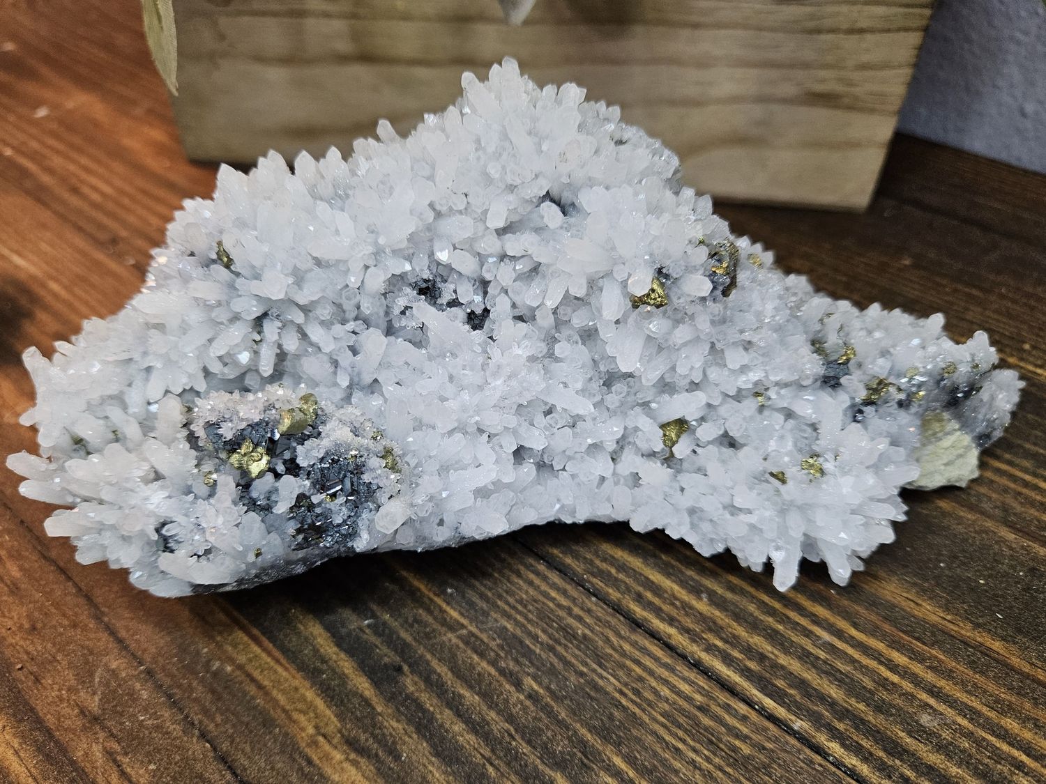 Large Quartz with Chalcopyrite and Sphalerite