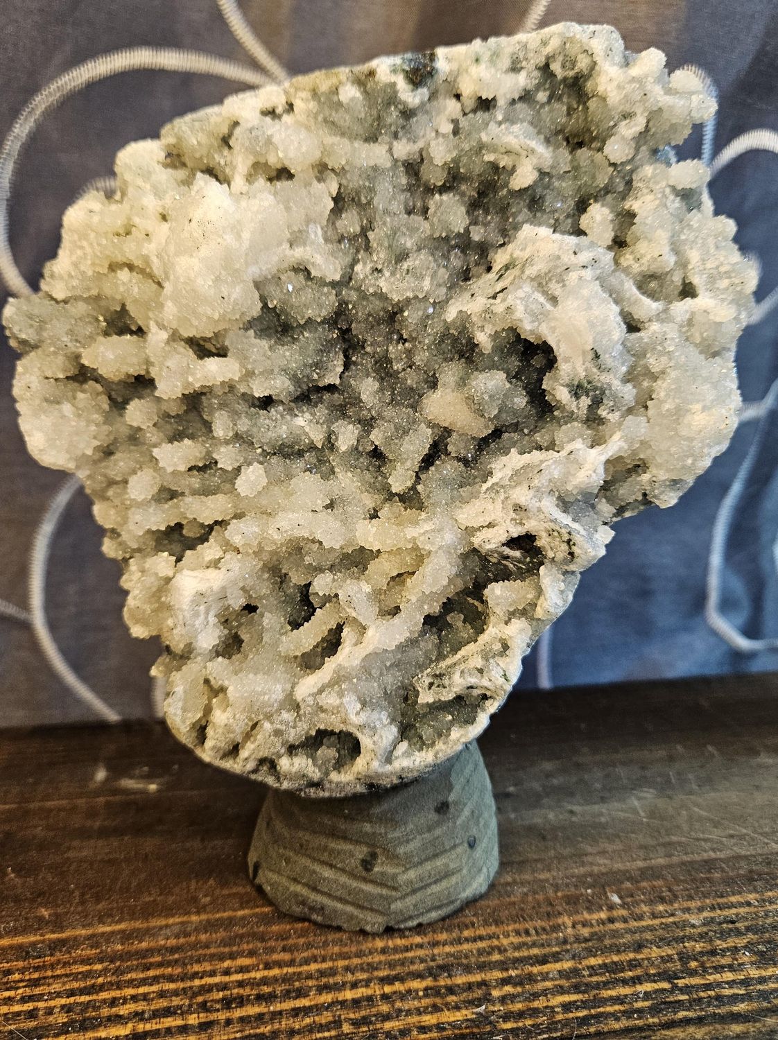 Blue Chalcedony &amp; Apophyllite Stalactites