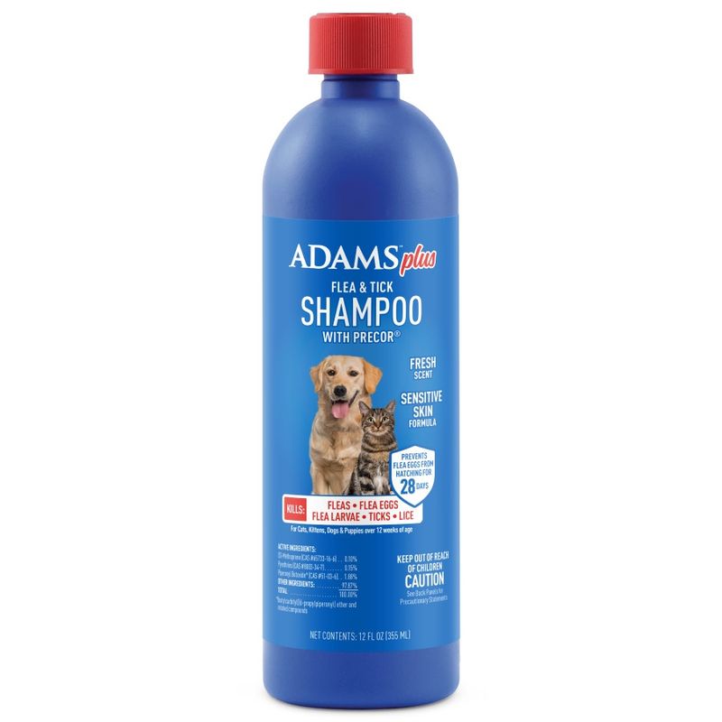 Adams Plus Flea &amp; Tick Shampoo with Precor 1ea/12 fl oz