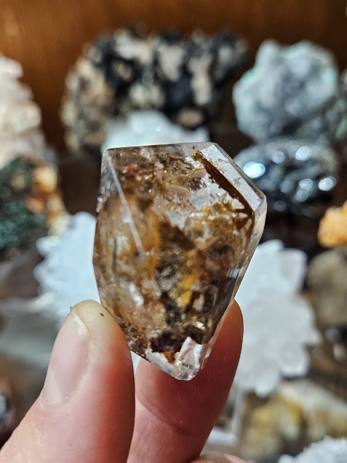 High Quality Clear Quartz with Hematite Inclusions #2