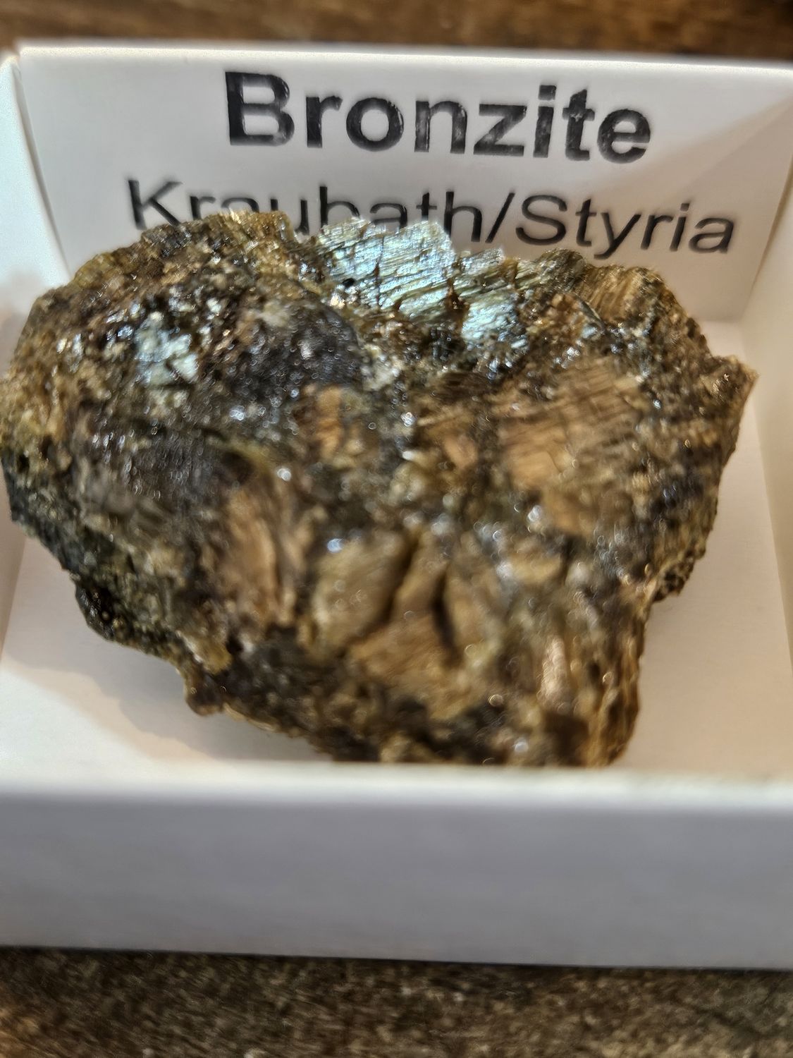 Golden Bronzite from Austria