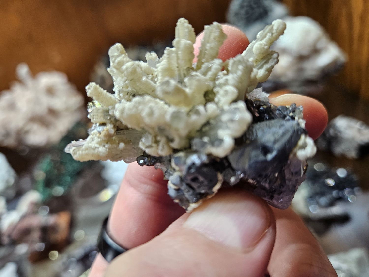 Quartz with Galena and Calcite