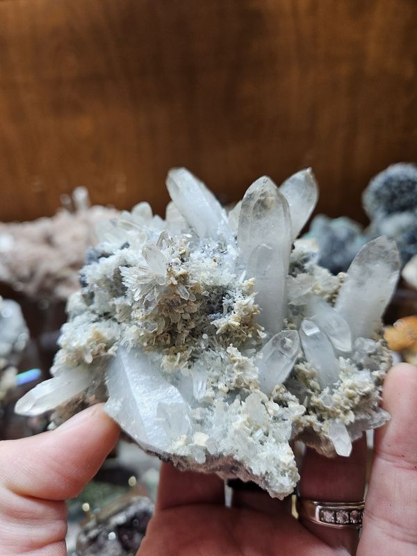 Two generations Quartz w/Calcite