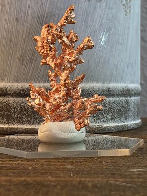Dendritic Native Copper Crystal Specimen w/Display