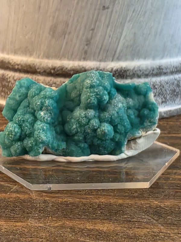 Assorted Smithsonite and Hemimorphite on acrylic display base!
