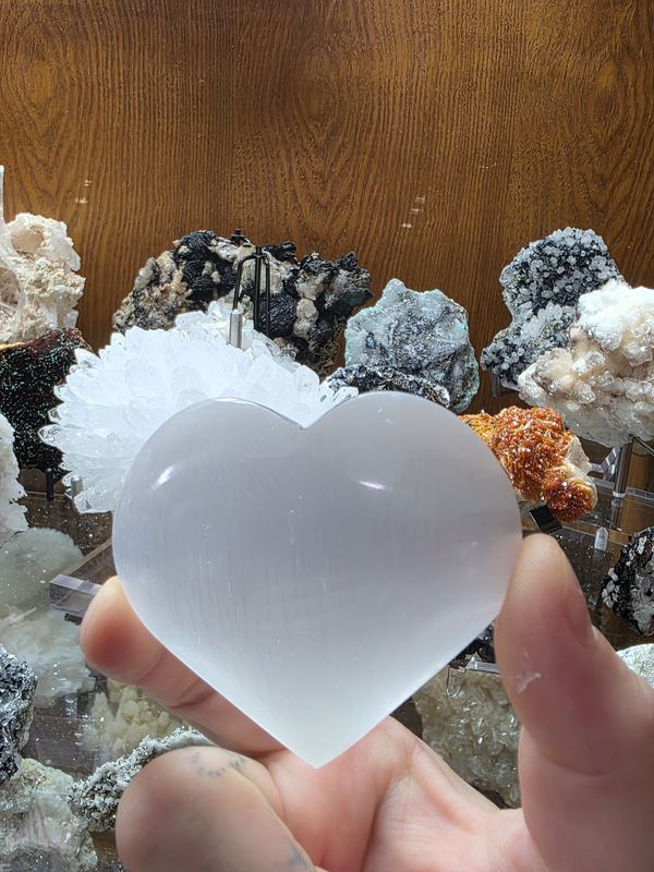 Large Selenite heart