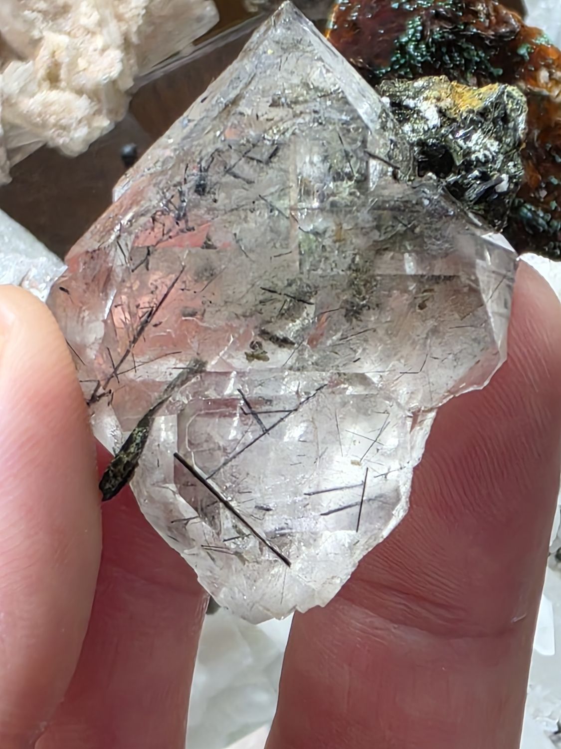 Reibickite Included Quartz Crystal w/Epidote