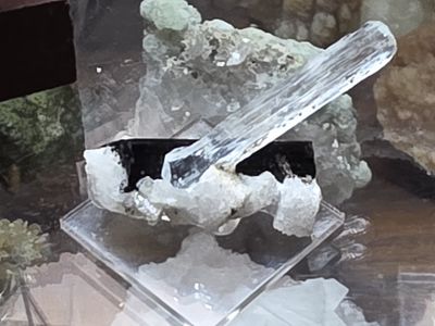 Sky Blue Aquamarine w/Schorl Tourmaline.  Beautiful piece!