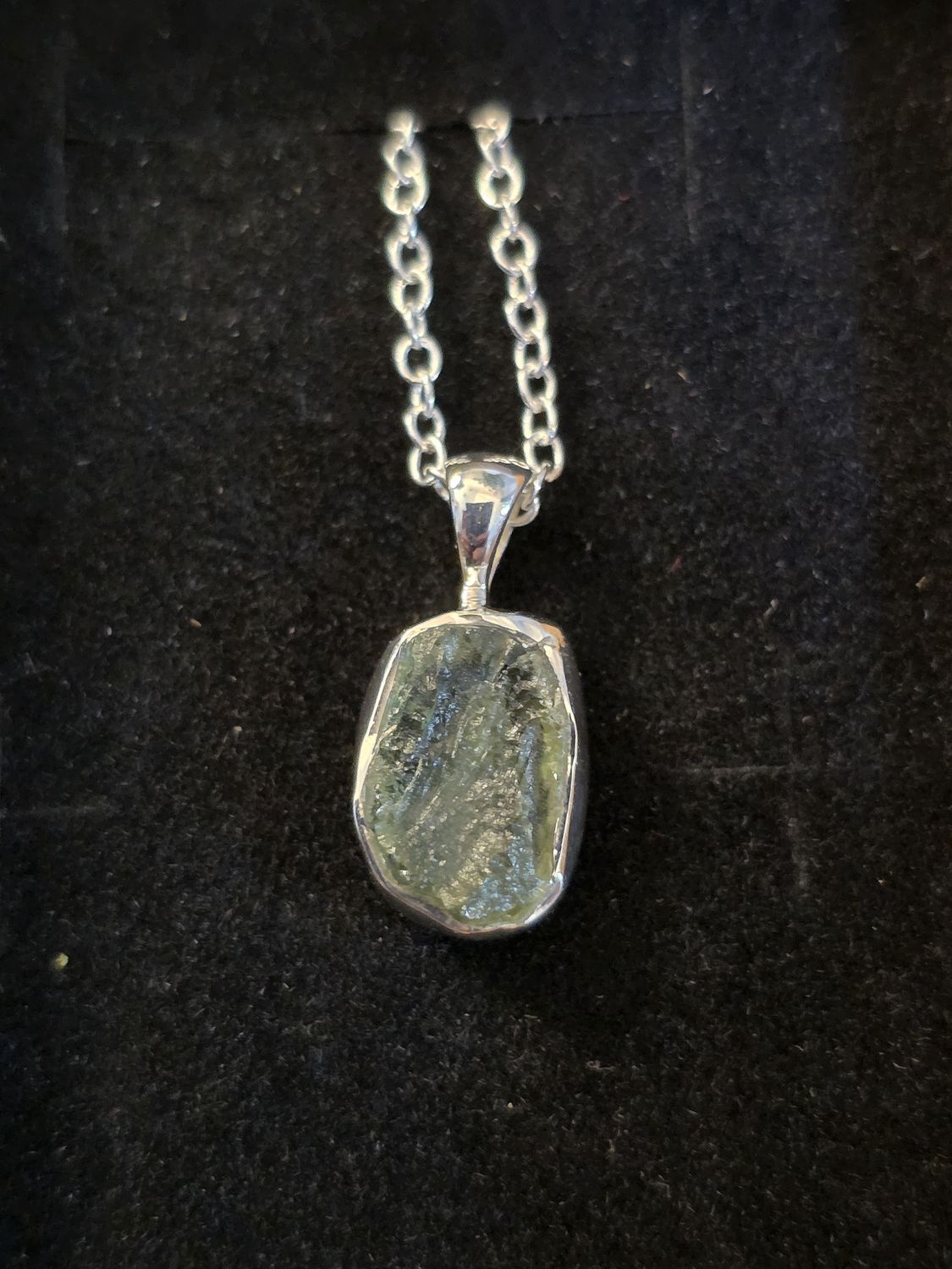 Moldavite necklace.  Includes silver chain!