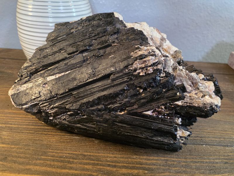 GIANT Black Tourmaline.  Museum size!