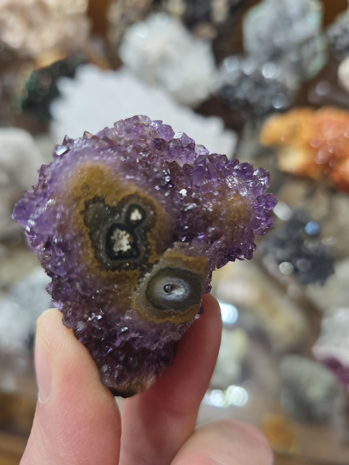 Amethyst Stalactite w/2 eyes