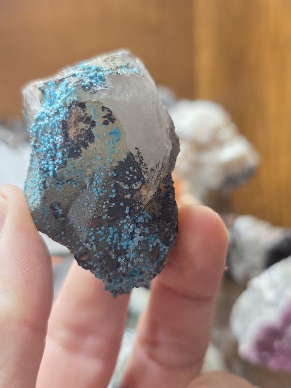Chrysocolla on Quartz #8