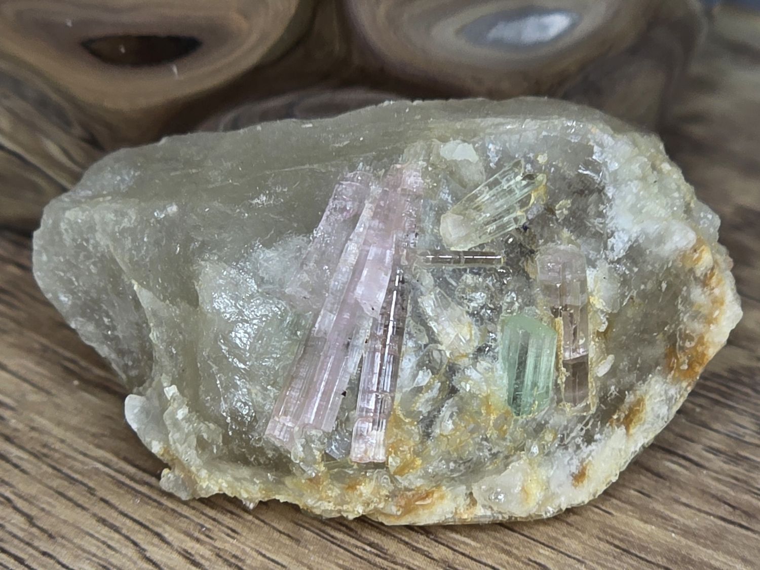 Quartz w/Green &amp; Pink Tourmaline