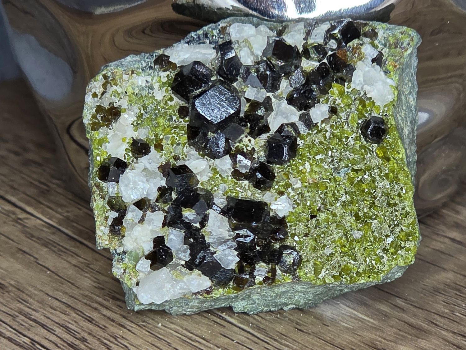 Andradite Garnet w/Diopside crystal