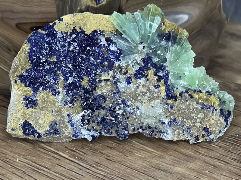 Flower Aragonite w/Azurite