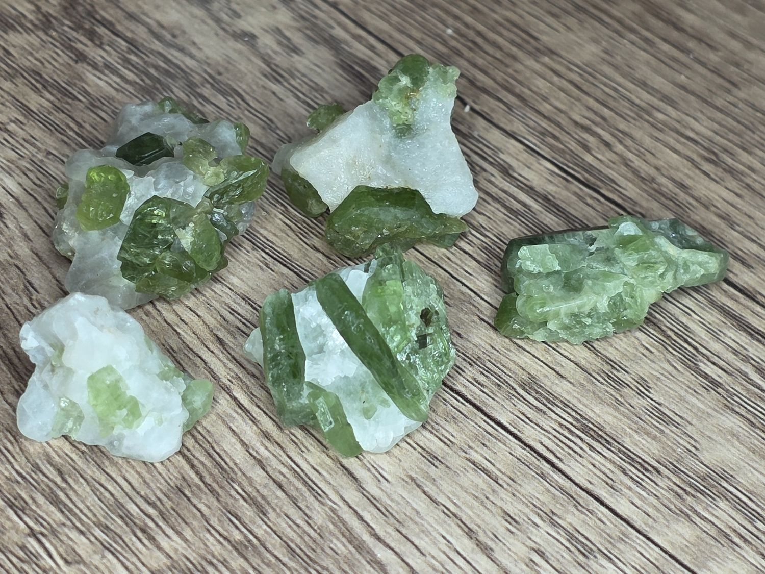Diopside crystals