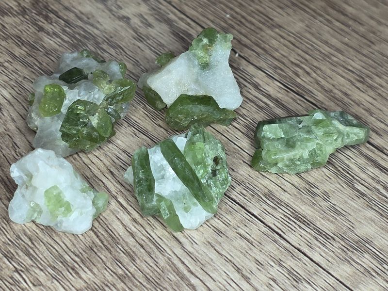 Diopside crystals