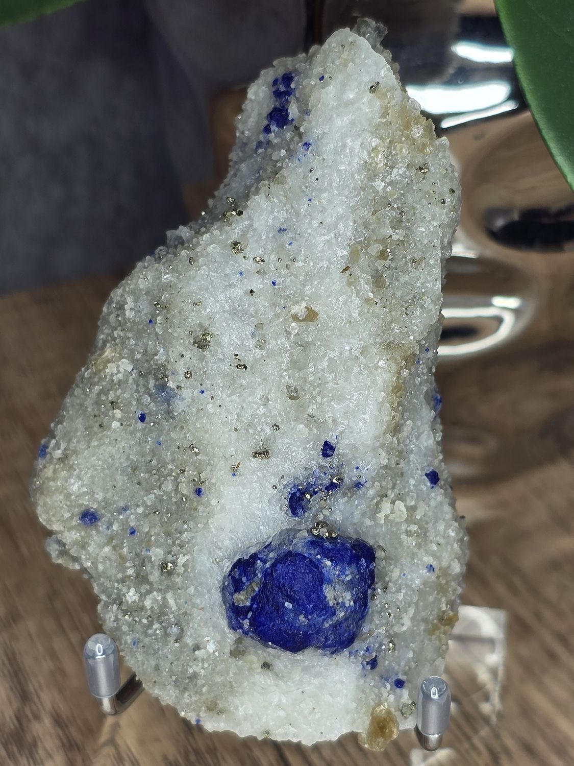 Royal Blue Lazurite w/Pyrite on crystal matrix.  Amazing!