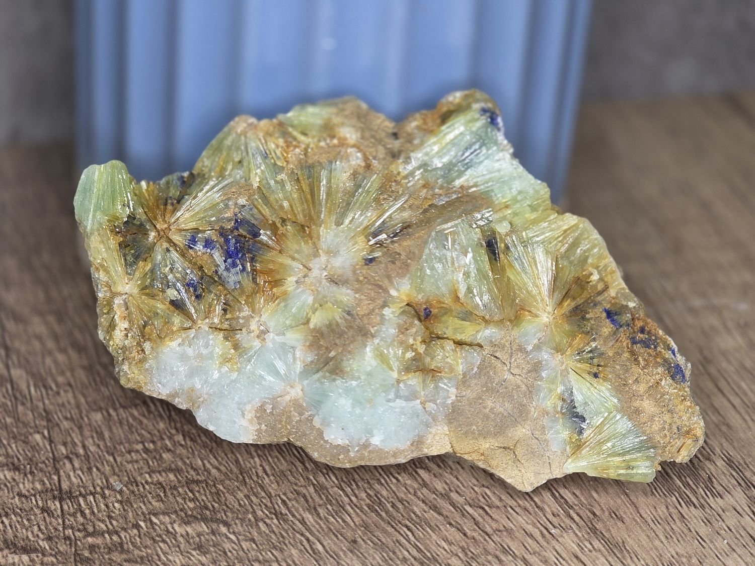 Flower Aragonite w/Azurite #2