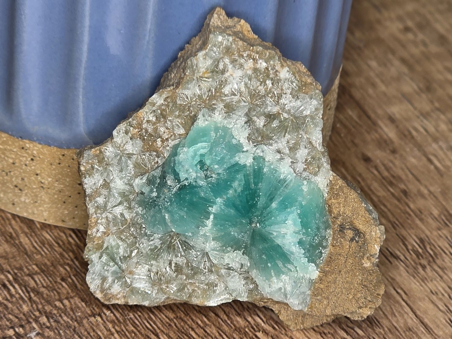 Blue Aragonite Flower