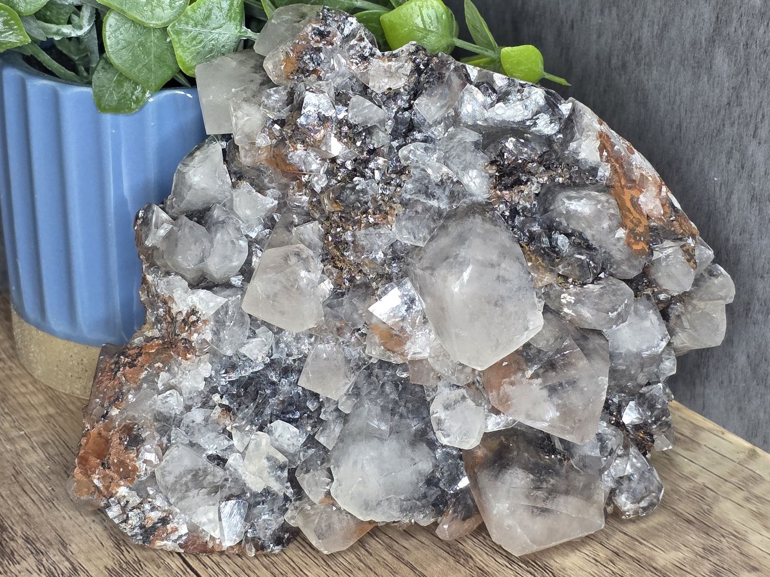 Included Calcite crystals w/Hematite and Marcasite