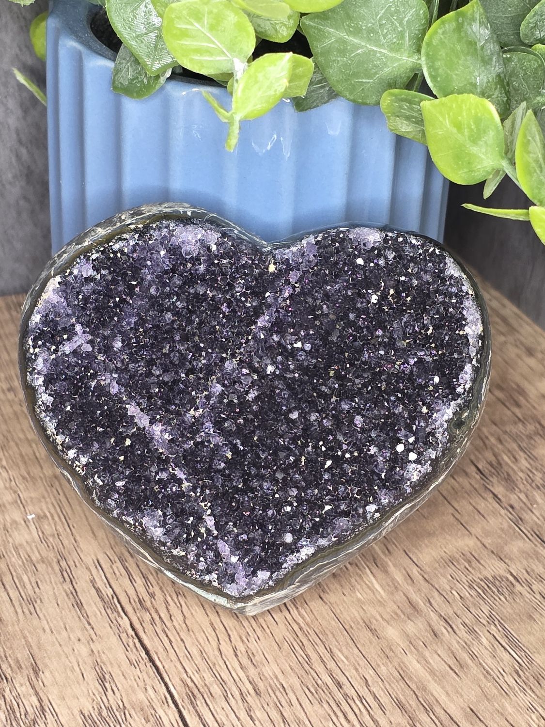 Druzy Amethyst Heart