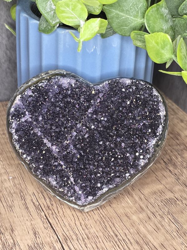 Druzy Amethyst Heart