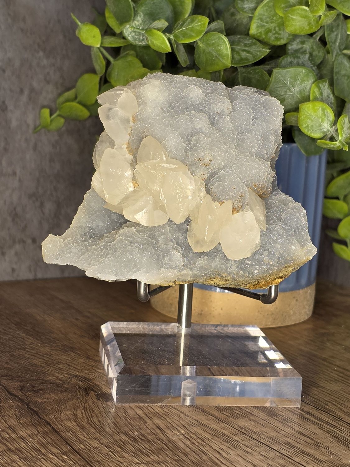 Blue Chalcedony w/Calcite
