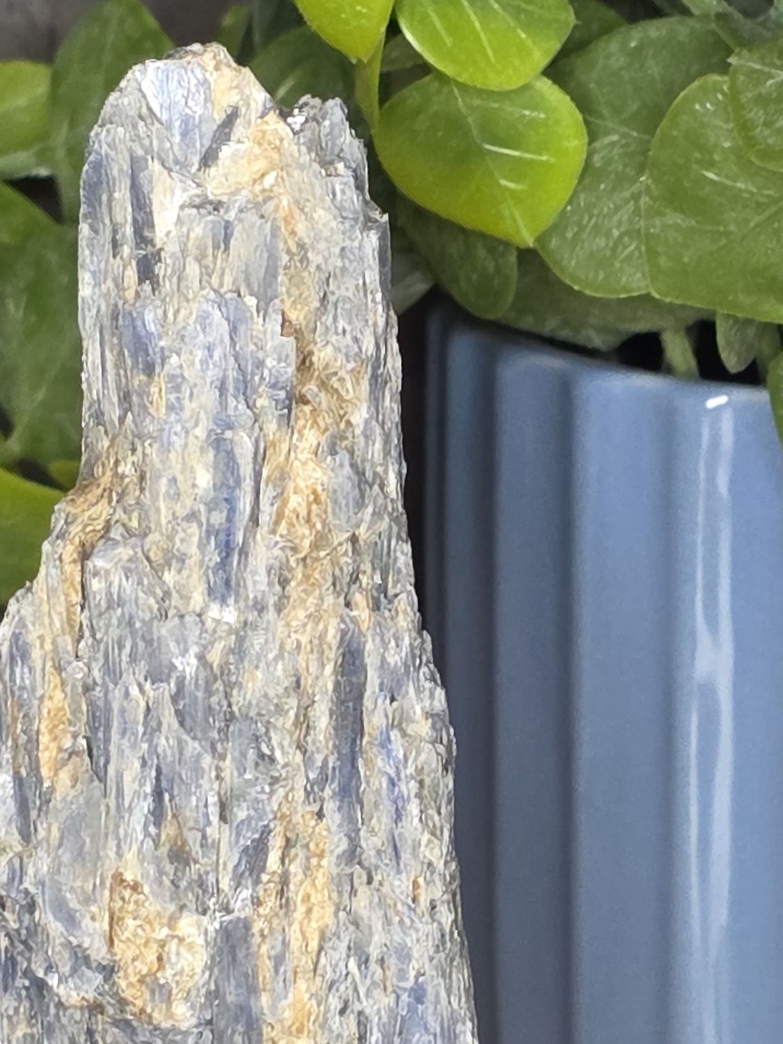 Blue Kyanite on stand
