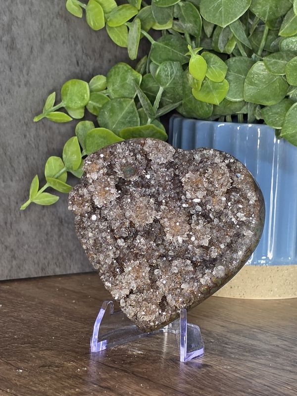 Druzy Quartz Heart